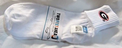 NCAA Georgia Bulldogs G Logo White Adult Bobby Shoe Size 4-9 Two Feet Ahead - Image 1 of 3