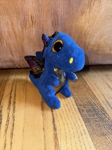 NWT Ty Beanie Boos Saffire The Blue Dragon Plush Stuffed Animal - Foto 1 di 6