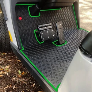 Xtreme Mats Full Coverage Golf Cart Floor Liner Mat -GREEN- Fits EZGO TXT, S4 + - Picture 1 of 5