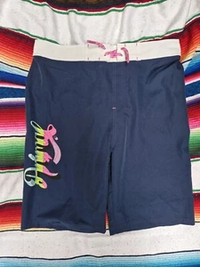 BOYS ANIMAL BOARD SHORTS AGE 13 swimming trunks navy logo - Picture 1 of 7