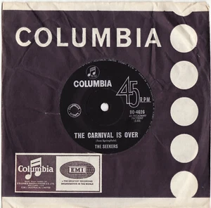 THE SEEKERS - THE CARNIVAL IS OVER Very rare 1965 Aussie 7" Single Release! - Picture 1 of 1