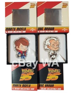 BACK TO THE FUTURE 2020 35th Ann 1oz Marty McFly Doc Brown Silver MATCHED CERTS - Picture 1 of 1
