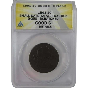 1803 Small Date and Fraction Draped Bust Cent G 6 Details SKU:CPC1194 - Picture 1 of 4
