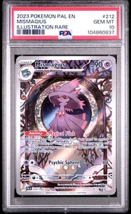 2023 POKEMON PAL EN-PALDEA EVOLUTO #212 ILLUSTRAZIONE MISMAGIUS RARA PSA 10 GEM - Foto 1 di 3
