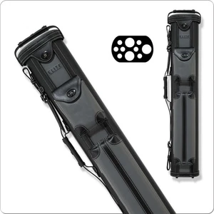 Estuche para tacos de billar/piscina Elite ECV37 3x7 ovalados de cuero duro vintage - gris/gris - Imagen 1 de 1