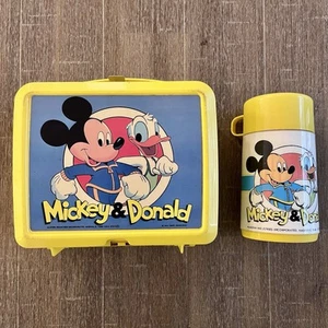 Fiambrera amarilla Aladdin Mickey & Donald de colección con termo Disney - Imagen 1 de 14