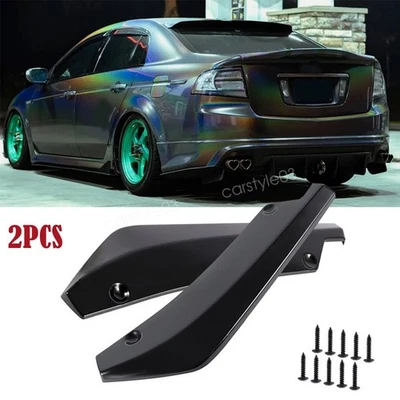 Rear Bumper Canard Lip Diffuser Splitter Spoiler Protector For Acura MDX RDX - Image 1 of 4