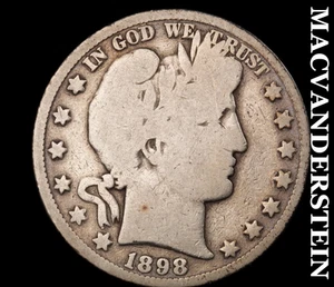 1898-O Barber Half Dollar - Scarce Semi-key Better Date No Reserve #D3629 - Picture 1 of 2