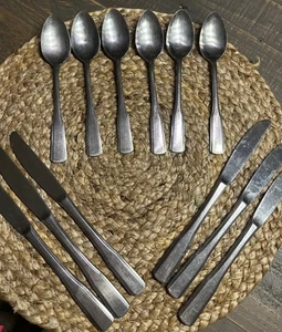 Cucchiai e coltelli per posate inox 12 pezzi Rebacraft Canna e Barton - Foto 1 di 5