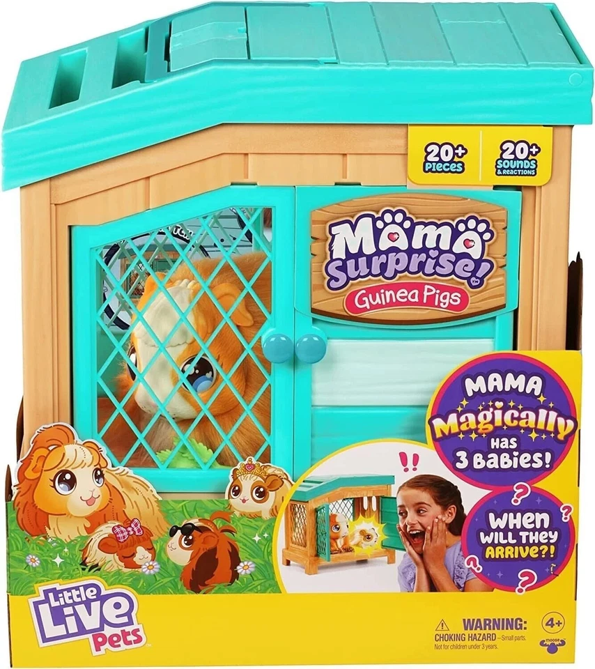 Little Live Pets Mamá Sorpresa Interactiva Mamá Conejillo de Indias Hutch y 3 Bebés Nuevo Foto 1 de 4