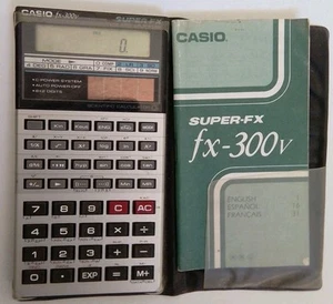 CASIO fx-300v SUPER-FX Solar Powered Scientific Calculator W Manual Case. - Picture 1 of 3