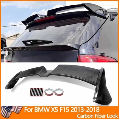 Oettinger Style Rear Window Roof Spoiler Wing For 2013-18 BMW X5 F15 Carbon Look — 第 1/4 张图片