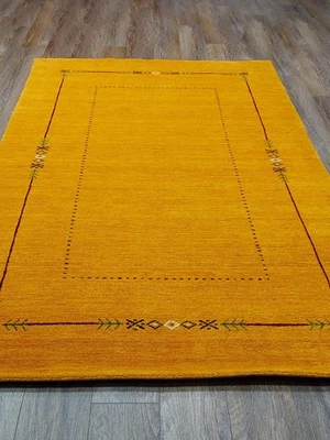 Alfombra bohemia turca, alfombra turca Ghabeh hecha a mano contemporánea Oushak 5x8 pies Foto 1 de 4