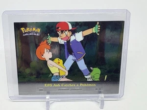2000 Topps Pokemon Serie TV Animazione 2 EP3 Cenere Cattura un Pokémon (E598) - Foto 1 di 4