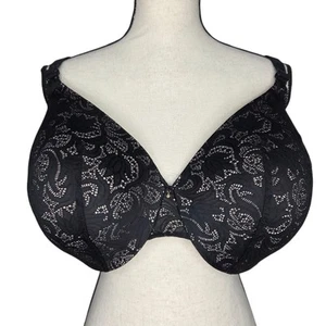 Cacique Bra 42DDD Back Smoothing Full Cover Underwire Light Padding Black - Picture 1 of 5