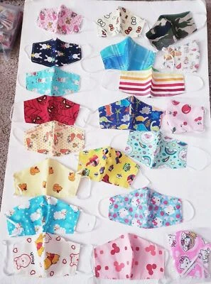 6x HANDMADE Kid FACE COVER MASK collection custom children Kid child WASHABLE - Image 1 of 4