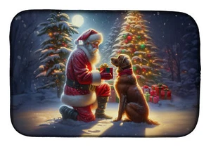 Chesapeake Bay Retriever Santa Claus Dish Drying Mat DAC4092DDM - Picture 1 of 3