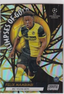 Topps Chrome Stadium Club CL 21/22 N° GG-FM Felix Mambimbi Rookie Glimpse Or - Picture 1 of 2