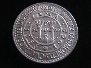 MDS PERU LIMA VEINTE 20 SOLES 1965 "400 JAHRE LA CASA DE MONEDA" , SILBER #8 - Picture 1 of 2