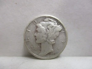 Error 1945-D United States Mercury Dime US Silver Coin Double Die on Date - Picture 1 of 8