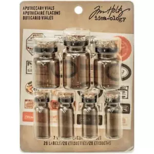Tim Holtz Idea-ology Apothecary Vials with Labels TH93302 - Picture 1 of 3