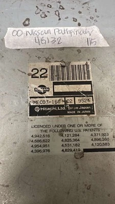 Computadora ecu ecm Nissan Pathfinder 2000 MEC07-160 Foto 1 de 2