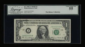 DBR 1969-D $1 FRN Kansas City Fr. 1907-J Legacy 55 Serial J64432500B - Picture 1 of 2