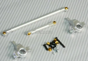 For Axial SCX10 Upgrade Front METAL KNUCKLES + STEERING LINK -SILVER - Picture 1 of 12