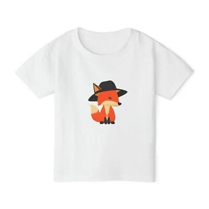 Cute Fox Graphic Toddler T-Shirt, Kids Birthday Gift, Baby Shower Present, - Picture 1 of 9