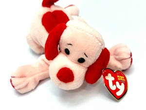 Lovey Dovey the Pink & Red Valentine Dog 6" Ty Beanie Baby June 25 2000 - Imagen 1 de 15