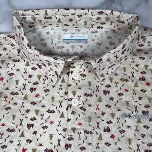 Columbia Mens Thistletown Hills Omni-wick Polo Light Tan US Size L - Picture 1 of 11