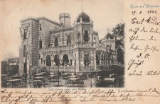 Litho AK Wiesbaden "Cafe Orient"unter den Eichen Gaststätte 1902
