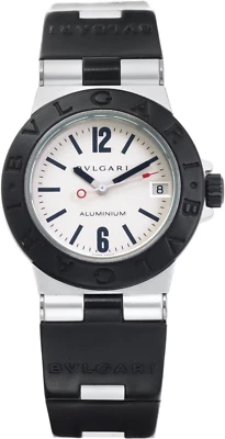 Bulgari Bvlgari Diagono Aluminio y Titanio Mediano 32mm Esfera Gris AL 32 TA Foto 1 de 2