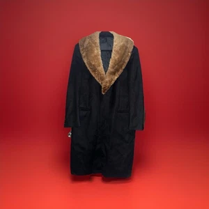 VINTAGE FARIANI LORD JOHN OVERCOAT MADE IN ITALY  CASHMERE AND WOOL 1960s Sz XL - Picture 1 of 12