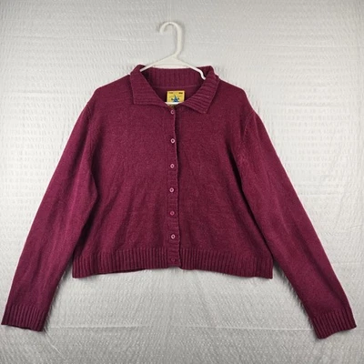 Suéter Cárdigan Recortado Manga Larga Tejido Rosa Caliente UNIF Para Mujer Talla XL Acrílico Foto 1 de 4