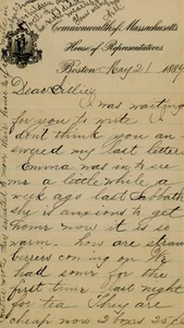 1889 WOMEN’S SUFFRAGE in the MASSACHUSETTS LEGISLATURE - Picture 1 of 3