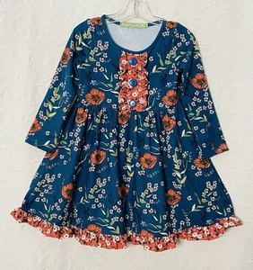Millie Loves Lillie Girls Ruffle Front Dress Size 4 Adorable - Picture 1 of 6