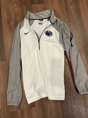 Penn State Nike White Dri Fit Half Zip Jacket - Small - Image 1 of 3