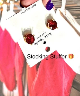 Kate Spade NUEVO Tachuelas Festivas Rojo Circonita Cúbica Elevarse y Brillar Nuevo Foto 1 de 4