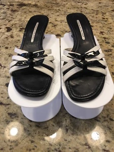Donald J Pliner Women’s Black And White 2” Heel Shoe Size 8.5 - Picture 1 of 11