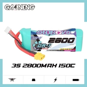 11.1V 3s LiPo 2800mAh 150C/300C XT60 GNB RC Car Boat Drone Helicopter 1pc - Picture 1 of 6
