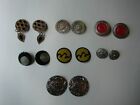 Vintage Clip-on Earring Lot, 7 Diff Pairs