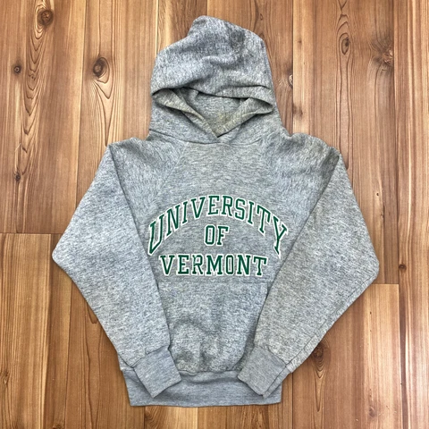 Rare 80s Vintage Unbranded University Of Vermont Hooded Sweatshirt Youth Size S Cover
