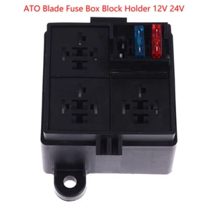 Free combination Auto Car Truck 4Way fuse holder +4way relay holder 12V 24V-=s= - Picture 1 of 10
