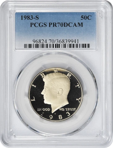 1983-S Kennedy Half PR70DCAM PCGS Proof 70 Deep Cameo Cover