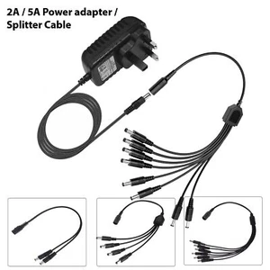 Transformador de red 12V 2A 5A Fuente de alimentación Enchufe Reino Unido Adaptador AC/CC Fuente Cargador - Imagen 1 de 18