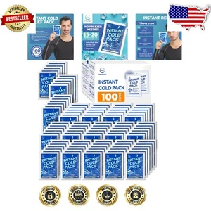 Quality Disposable Cold Compress Ice Packs - 100 Packs for Fast Relief - Picture 1 of 9