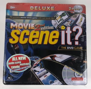 Scene It? Movie 2nd Edition Deluxe DVD Trivia Board Game 2007 Metal Tin Box New - Picture 1 of 6
