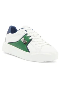 Zapatilla deportiva de caña baja Roberto Cavalli con logotipo de metal para hombre - Imagen 1 de 6