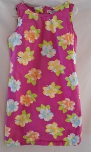 Vntg Christie Brooks Girls Pink Floral Print Cottagecore Dress Size 7-8 Zip Back - Picture 1 of 4